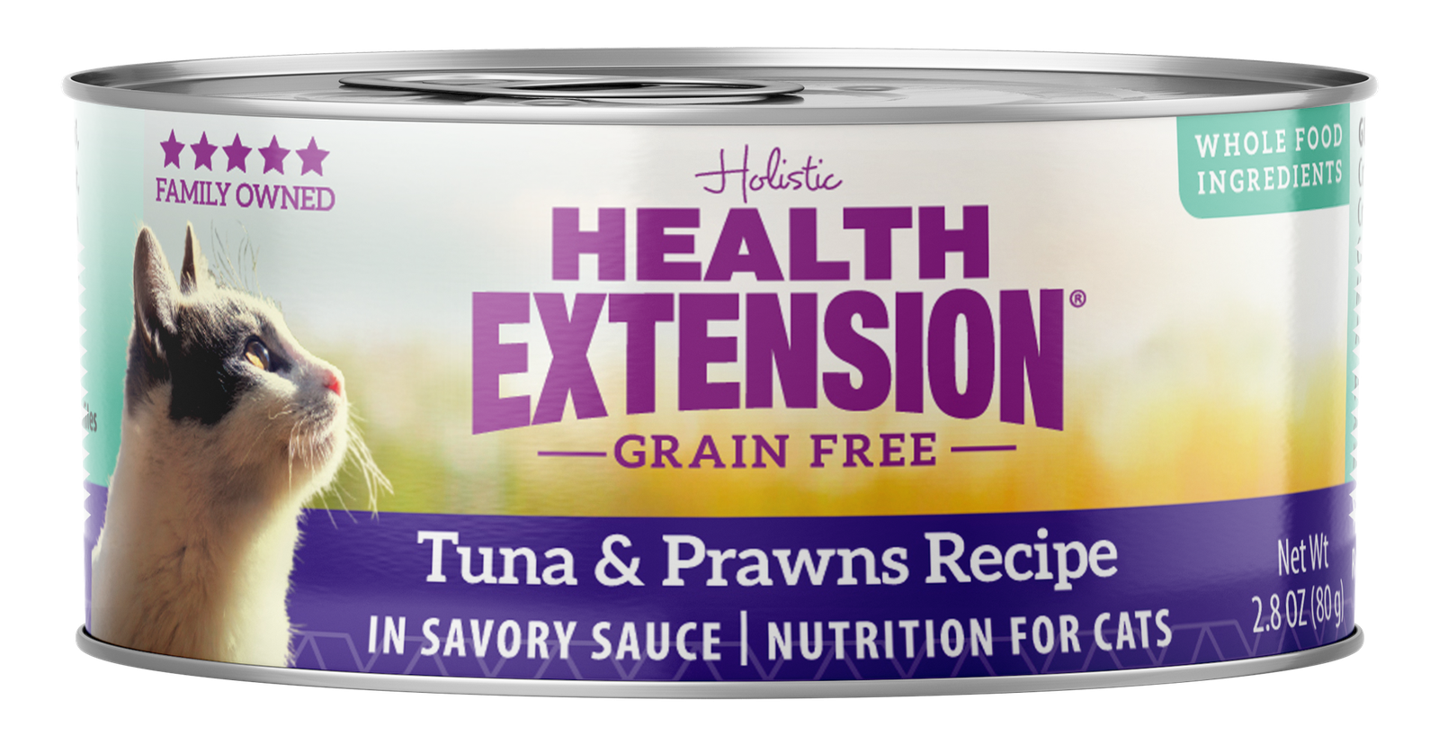 Health Extension Grain-Free Tuna & Prawns Recipe Canned Cat Food, 2.8-oz