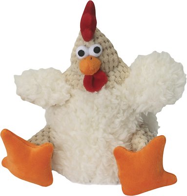 GoDog Checkers Chew Guard Rooster Dog Toy