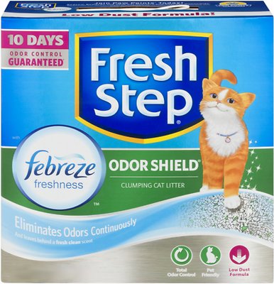 Fresh Step Odor Shield Clumping Cat Litter, 25-lb box