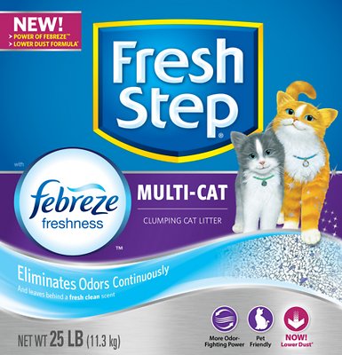 Fresh Step Multiple Cat Scoopable Clumping Cat Litter, 25-lb box