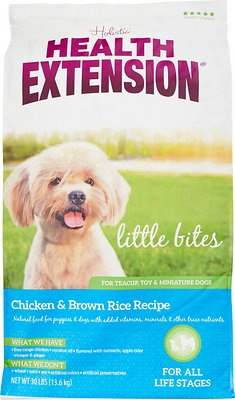 Health Extension Little Bites Chicken & Brown Rice Recipe Dry Dog Food, 30-lb