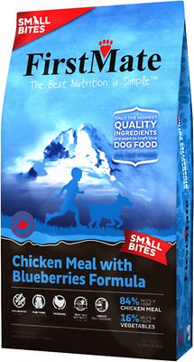 FirstMate Small Bites Chicken Meal with Blueberries Limited Ingredient Diet Grain-Free Dry Dog Food, 14.5-lb
