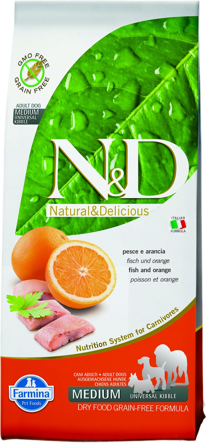 Farmina Natural & Delicious Wild Herring Grain-Free Formula Dry Dog Food, 5.5-lb bag