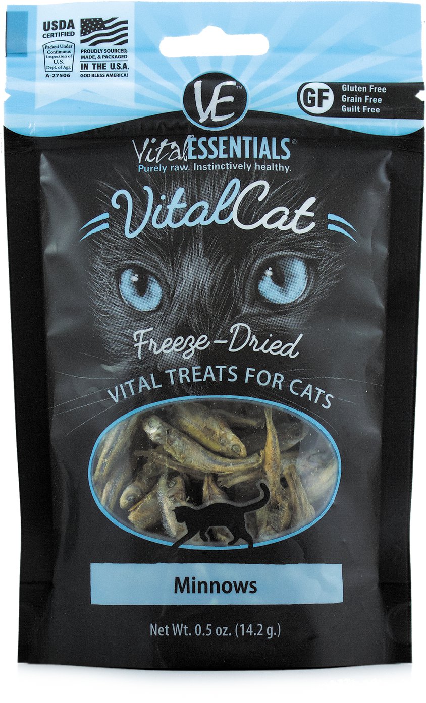 Vital Essentials Minnows Freeze-Dried Cat Treats, 0.5-oz bag