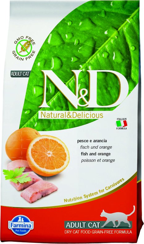 Farmina Natural & Delicious Wild Herring Grain-Free Formula Dry Cat Food, 3.3-lb bag