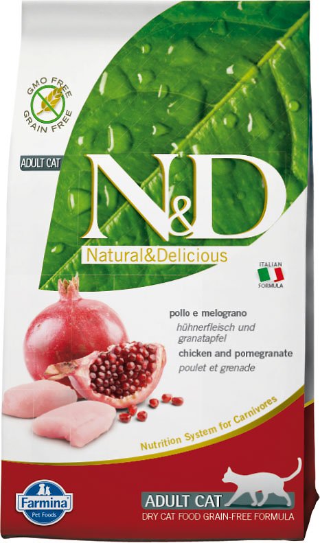 Farmina Natural & Delicious Chicken Grain-Free Formula Dry Cat Food, 3.3-lb bag