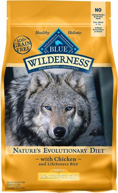 Blue Buffalo Wilderness Healthy Weight Chicken Recipe Grain-Free Dry Dog Food, 4.5-lb