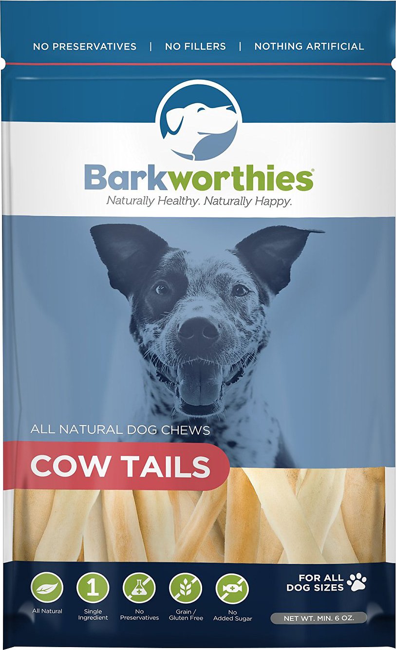 Barkworthies Cow Tails Dog Treats, 6-oz bag