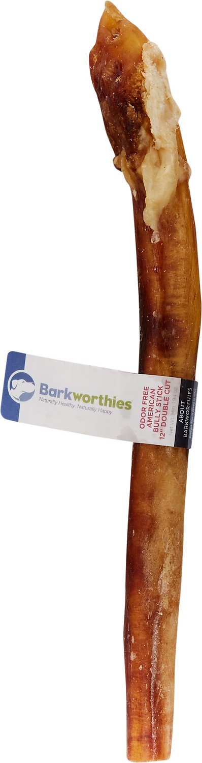 Barkworthies Odor-Free American Double Cut 12" Bully Sticks Dog Treats