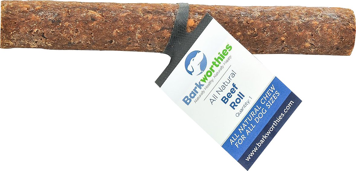 Barkworthies Beef Roll 6" Dog Treats