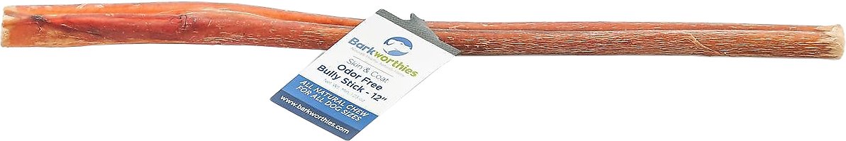 Barkworthies Odor-Free Skin & Coat 12" Bully Sticks Dog Treats