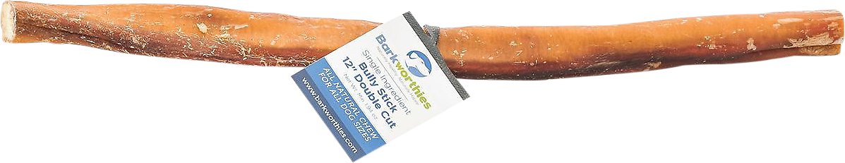 Barkworthies Double Cut 12" Bully Sticks Dog Treats