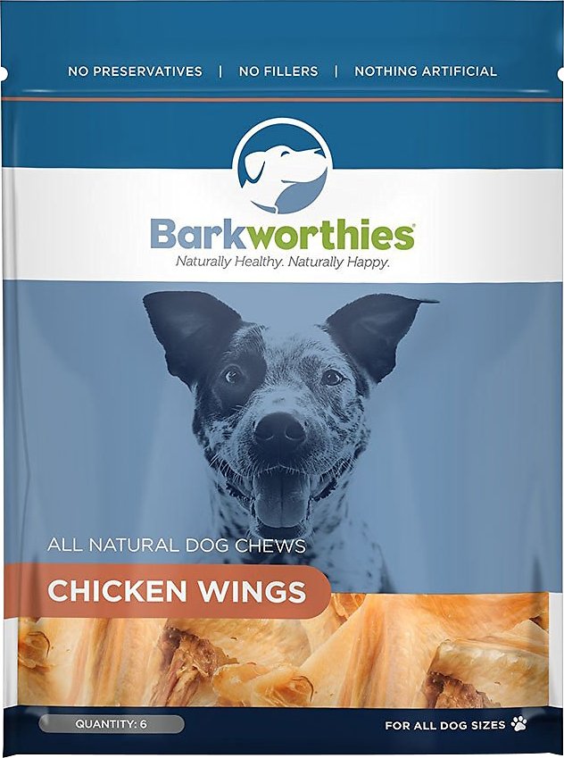 Barkworthies Chicken Wings Dog Treats, 6 pack
