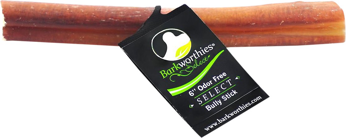 Barkworthies Odor-Free Select 6" Bully Sticks Dog Treats