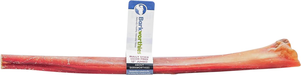Barkworthies Odor-Free Jumbo 12" Bully Sticks Dog Treats