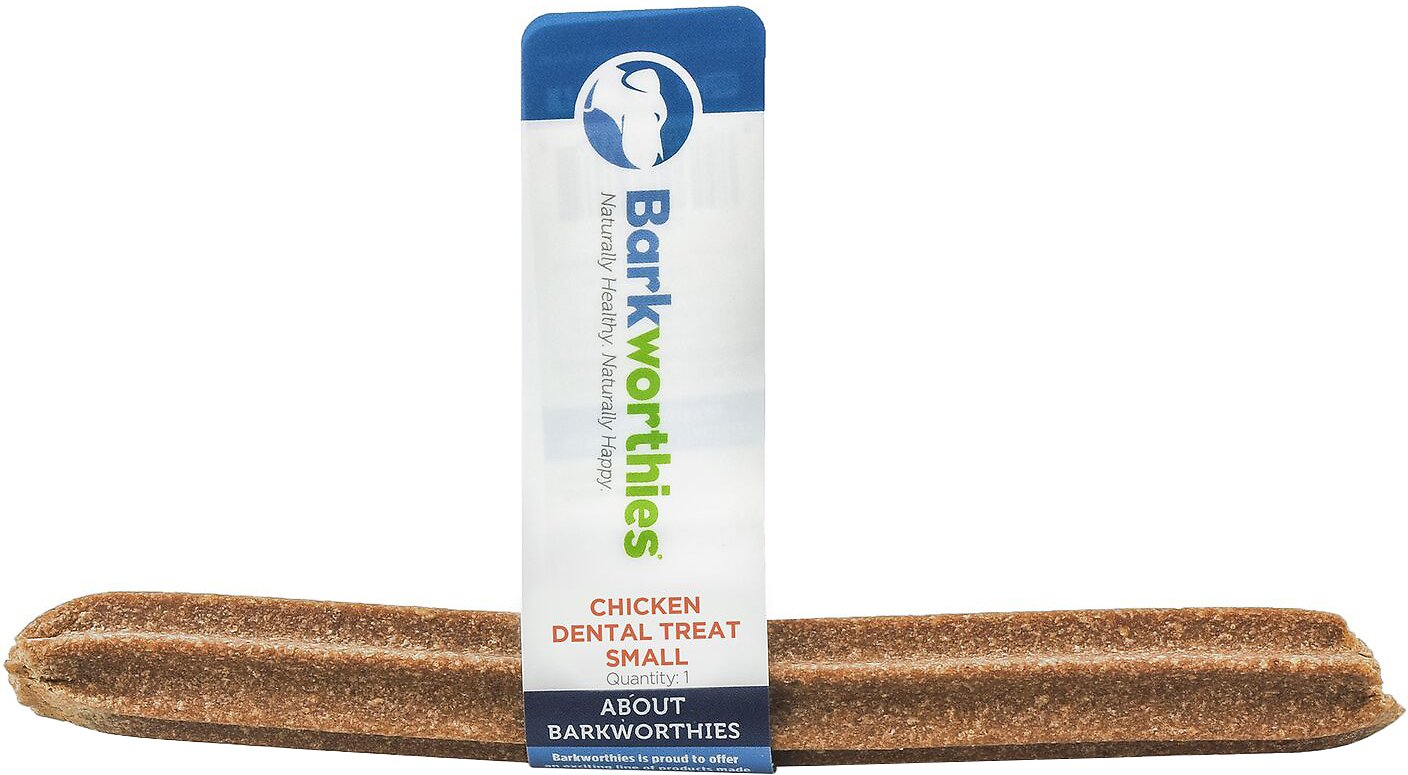 Barkworthies Chicken Dental Dog Treats, Small