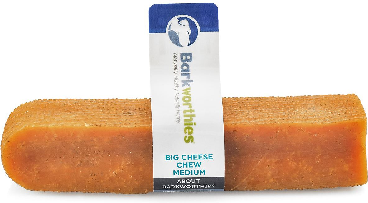 Barkworthies Medium Big Cheese Chew Dog Treats
