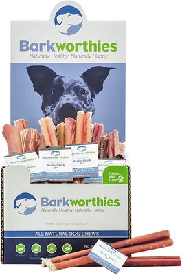 Barkworthies Odor-Free Standard 6" Bully Sticks Dog Treats