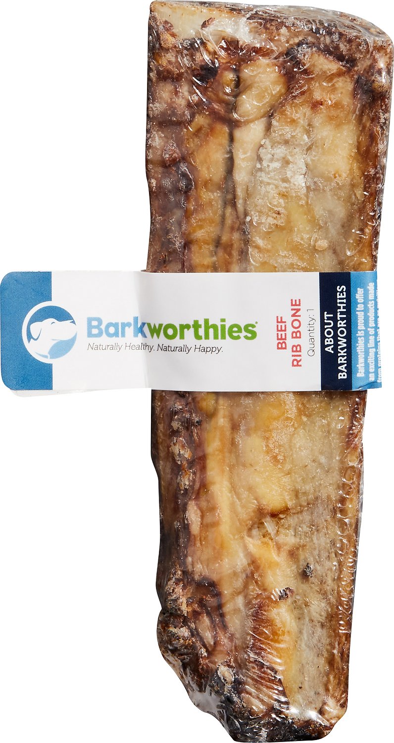 Barkworthies Beef Rib Bone Dog Treat