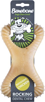 Benebone Rotisserie Chicken Flavored Dental Dog Chew Toy, Regular