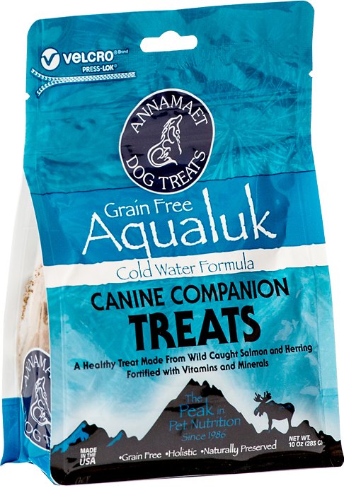 Annamaet Grain-Free Aqualuk Cold Water Formula Dog Treats, 10-oz bag