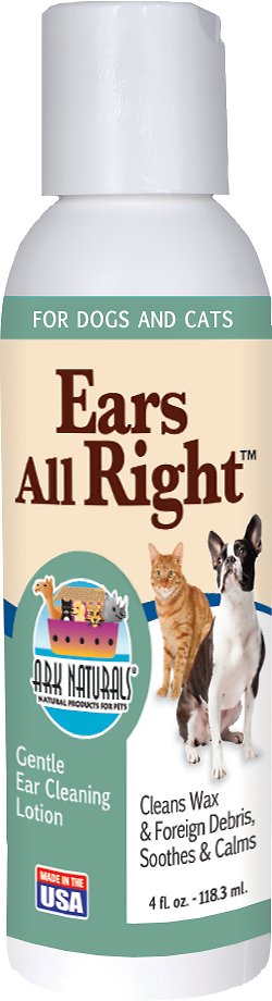 Ark Naturals Ears All Right Dog & Cat Gentle Cleaning Lotion, 4-oz bottle