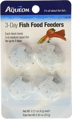 Aqueon Tropical Freshwater Fish Food Feeder 3 Day 4 Count
