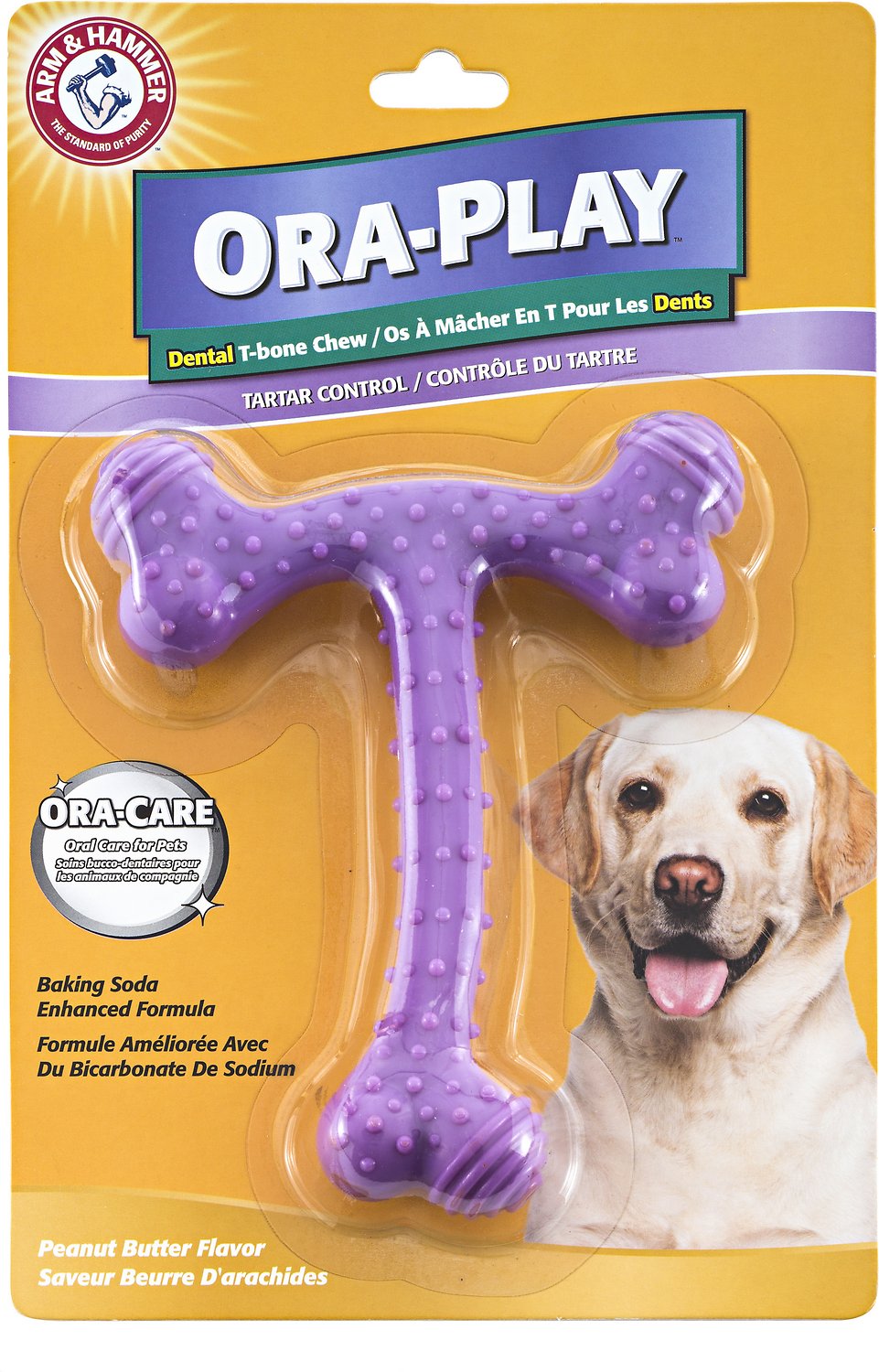 Arm & Hammer Dental Ora Play Dental T-Bone Dog Toy