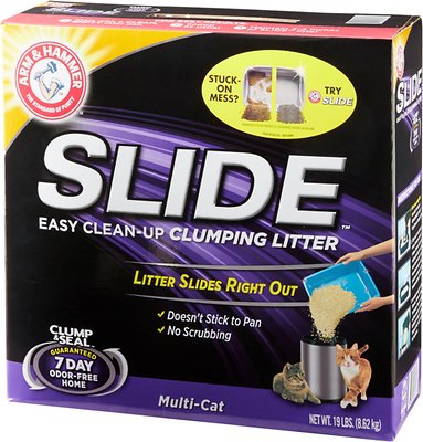 Arm & Hammer Litter Multi Cat Slide Easy Clean-Up Clumping Cat Litter, 19-lb