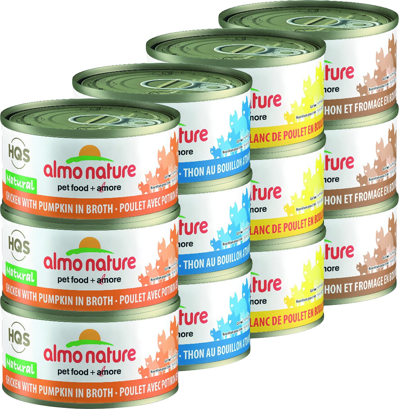 Almo Nature Natural Chicken & Tuna Variety Pack Grain-Free Canned Cat Food, 2.47-oz, case of 12
