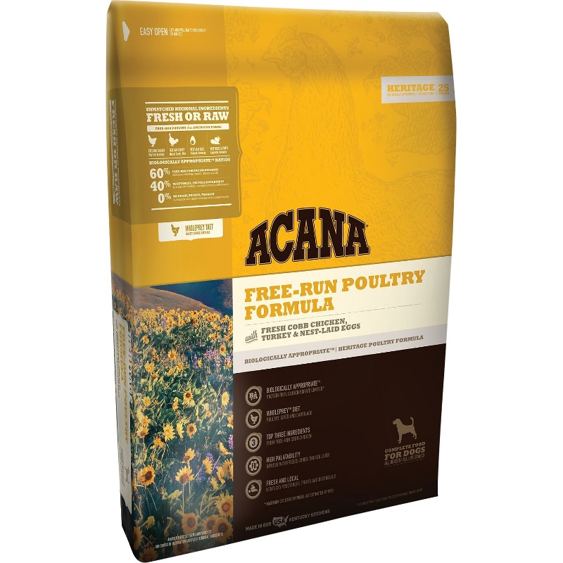 ACANA Heritage Free Run Poultry Formula Grain Free Dry Dog Food