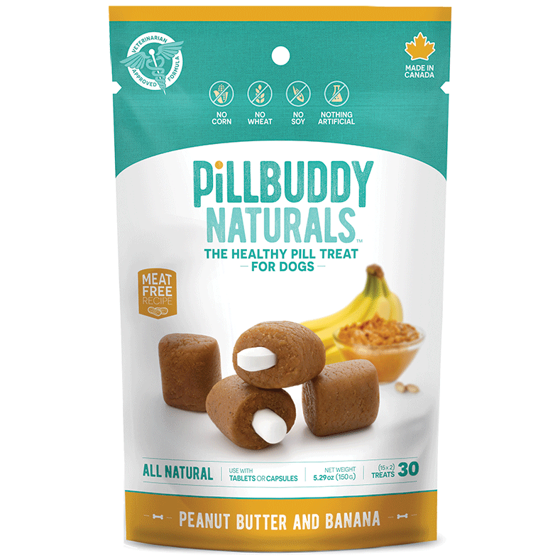 Pill Buddy Naturals - Peanut Butter & Banana Recipe Pill / Capsule Treats for Dogs 150g
