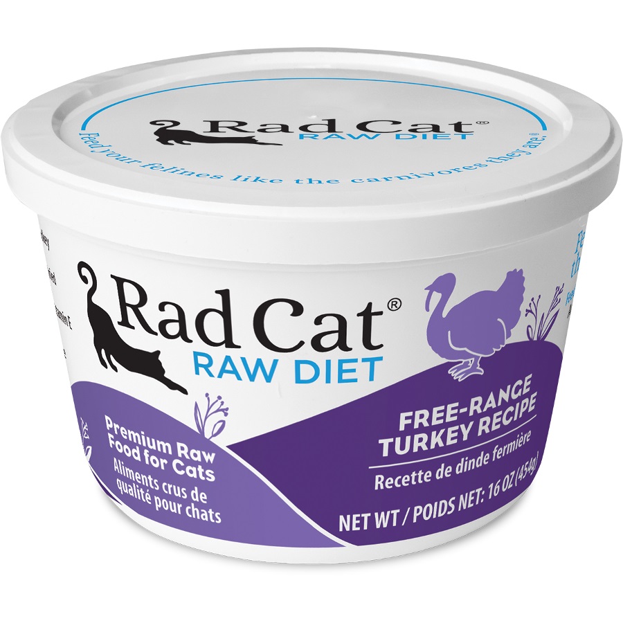Rad Cat Free Range Turkey Grain-Free Raw Frozen Cat Food