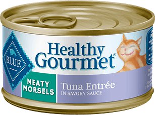 Blue Buffalo Healthy Gourmet Meaty Morsels Tuna Entree Canned Cat Food, 3-oz, case of 24