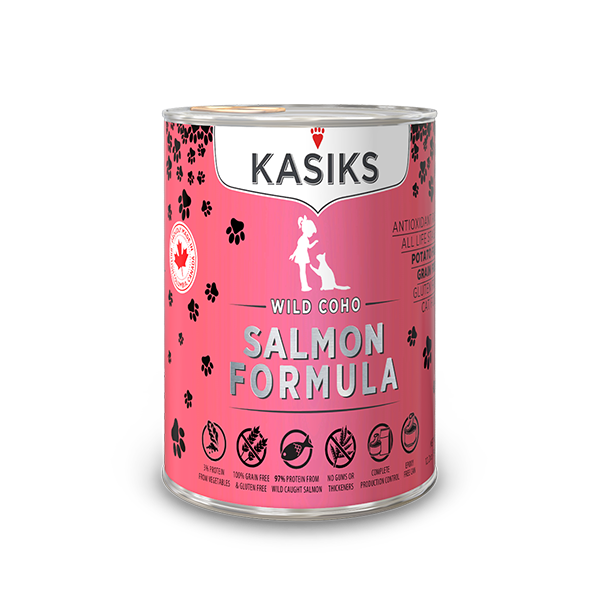 KASIKS Wild Coho Salmon Formula Grain-Free Canned Cat Food, 12.2-oz