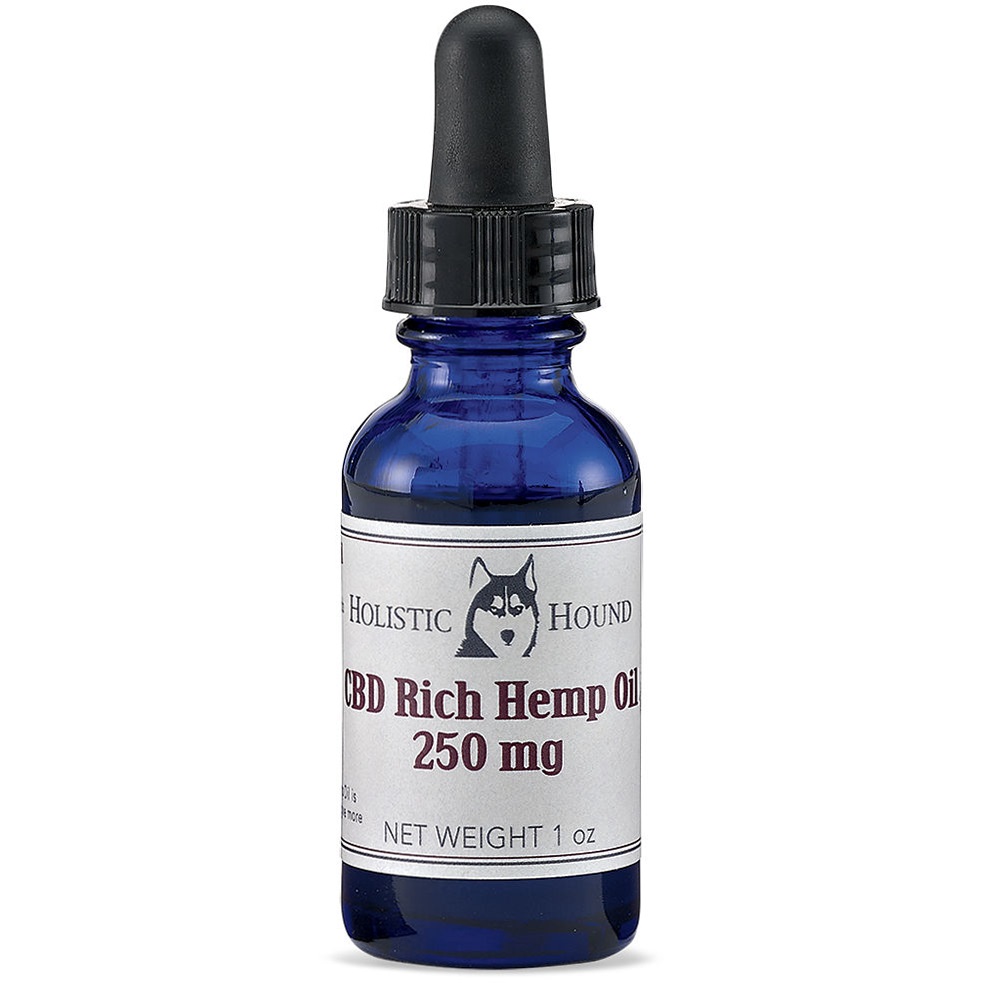 Holistic Hound CBD Hemp Oil Supplement for Dogs & Cats 1oz (250mg Active CDB)