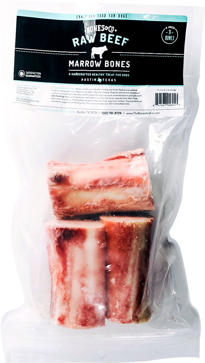 Bones & Co 4in Raw Beef Marrow Bones 3 pack