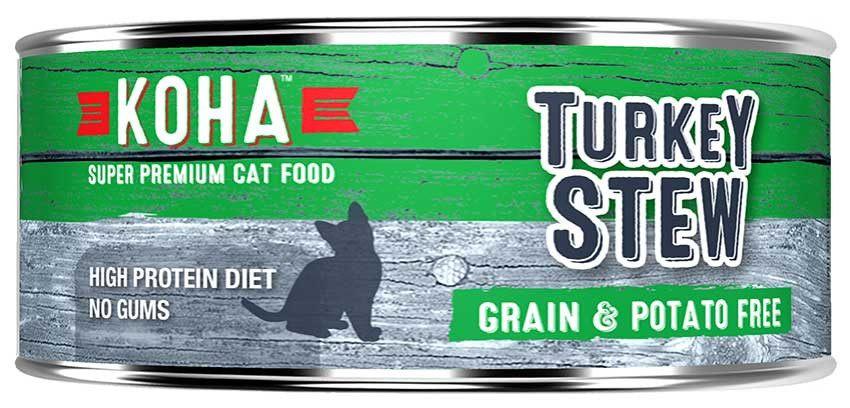 KOHA Canned Cat Food - Turkey Stew - 5.5oz 24/cs