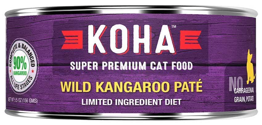 KOHA Canned Cat Food - 90% Kangaroo Pate - 5.5oz 24/cs