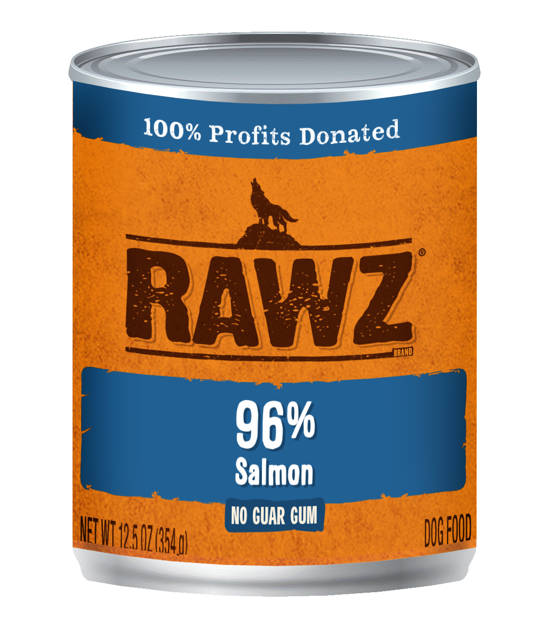 RAWZ Dog 96% Salmon Wet Dog Food Can, 12.5-oz