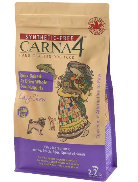 Carna4 Easy-Chew Quick Baked Fish Nuggets Grain-Free Air-Dried Dog Food, 2.2-lb