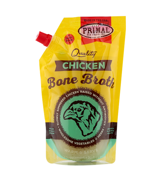 Primal Frozen Chicken Bone Broth for Dogs & Cats, 20-oz