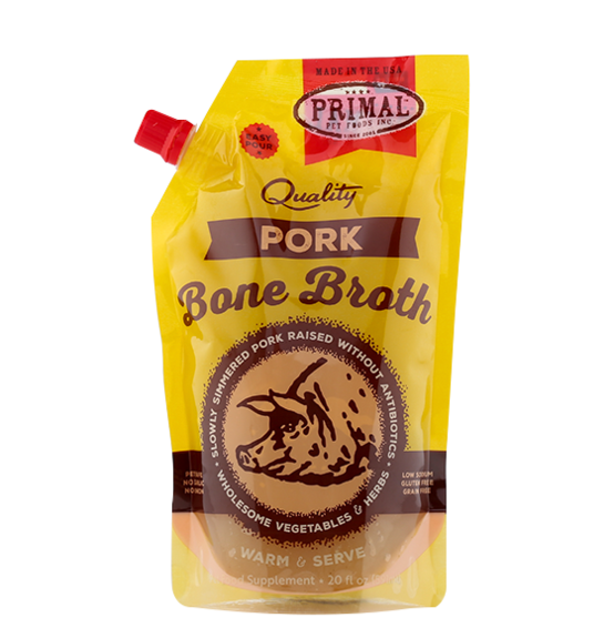 Primal Frozen Pork Bone Broth for Dogs & Cats, 20-oz