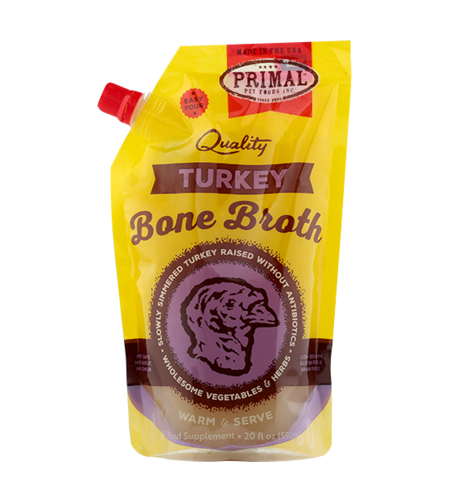 Primal Frozen Turkey Bone Broth for Dogs & Cats, 20-oz