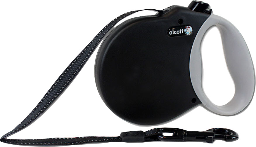 Alcott Adventure Retractable Dog Leash, Black, X-Small