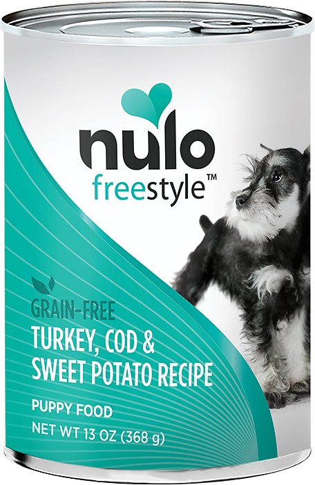 Nulo Dog Freestyle Pate Turkey, Cod & Sweet Potato Recipe Grain-Free Puppy Canned Dog Food, 13-oz
