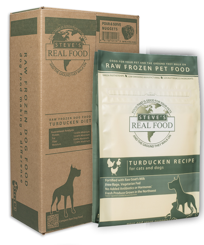 Steve's Real Food Turducken Nuggets Raw Frozen Dog & Cat Food, 5-lb