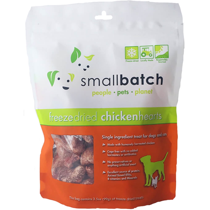 Smallbatch Treats Freeze-Dried Chicken Hearts, 3.5-oz
