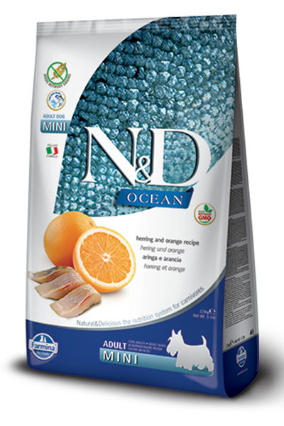 Farmina N&D Ocean Herring & Orange Adult Mini Dry Food For Dogs, 5.5-lb