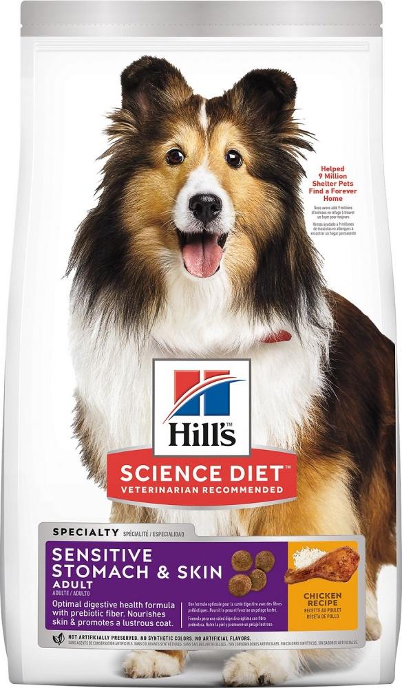 Hill's Science Diet Adult Sensitive Stomach & Skin Chicken Dry Dog Food, 30-lb